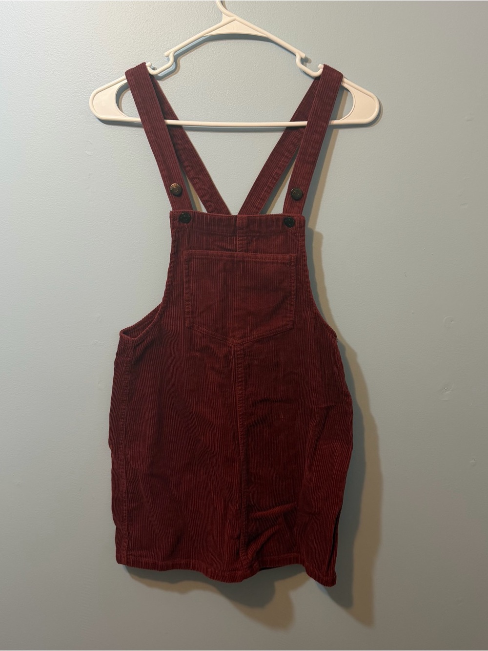 Blue Spice Rust Corduroy Overall Dress